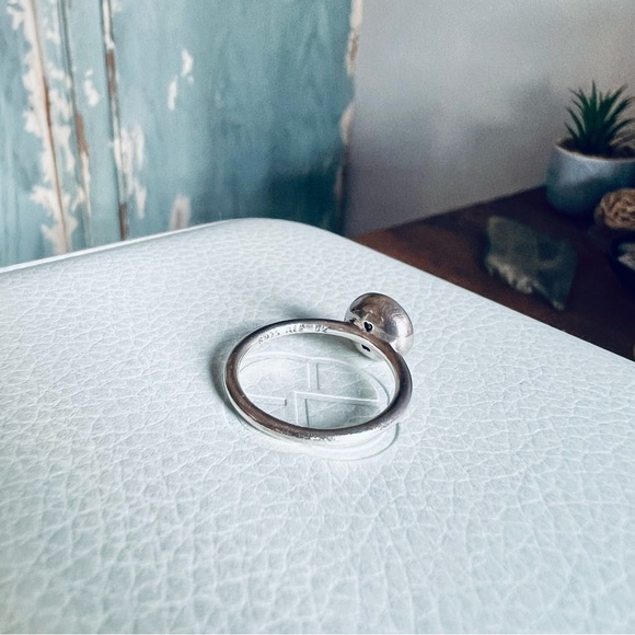 Retired Pandora Droplet Ring Sterling Silver Size 6 - Picture 5 of 6